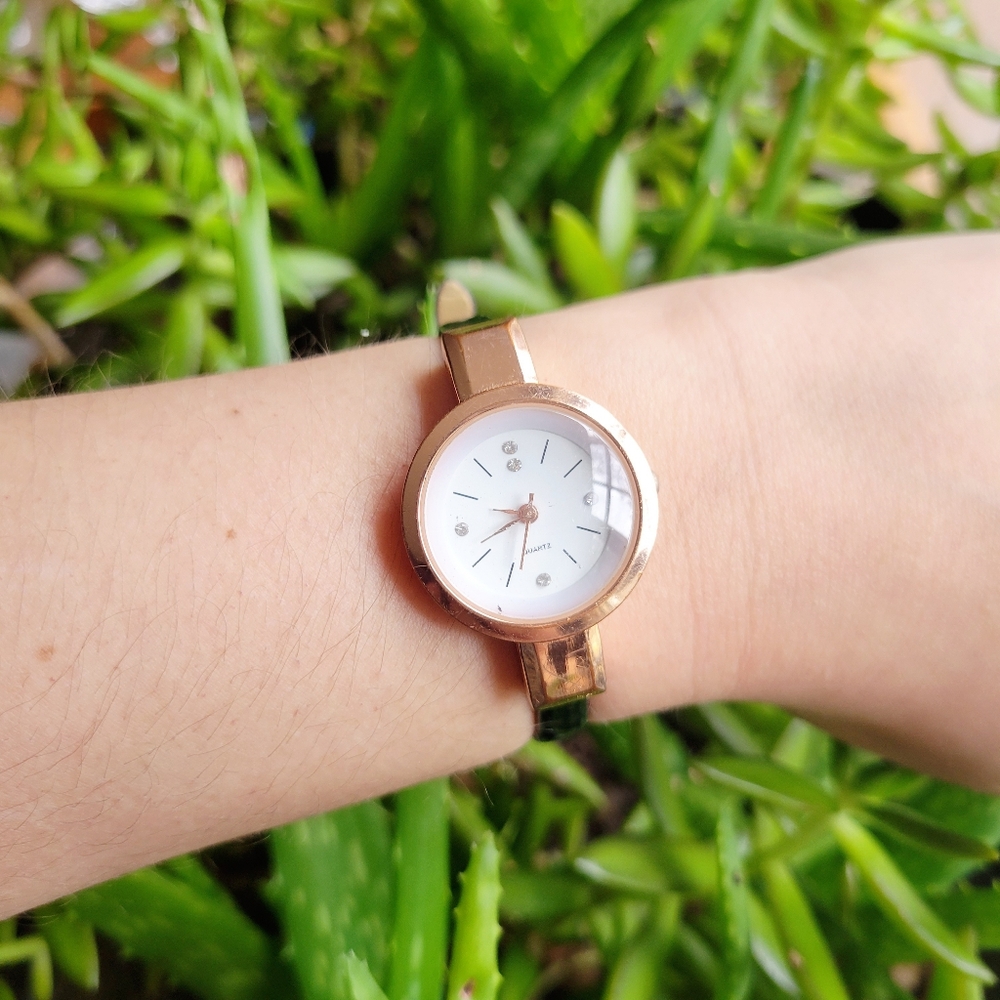Vintage Rose Gold Classic Diamond Watch